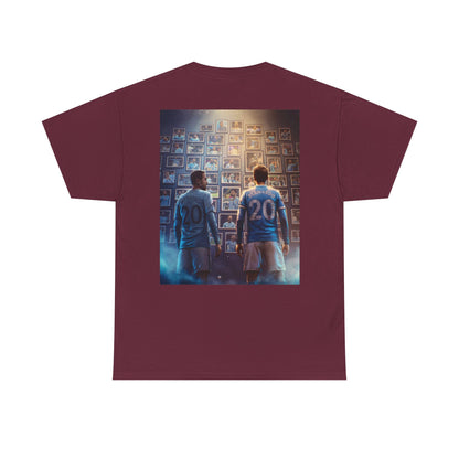Bernardo Silva Manchester City Legend Graphic Tee — Player Cartoon Front & Tribute Poster Back