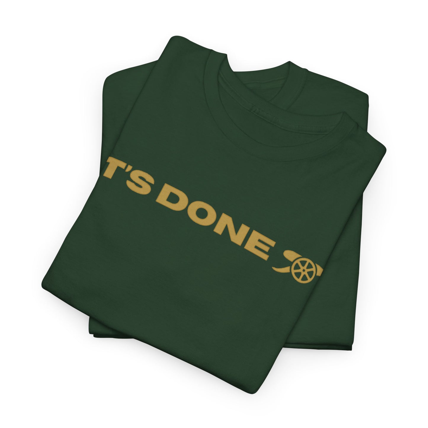 It's Done Arsenal Champions T-Shirt – Minimalist Gold Script Tee