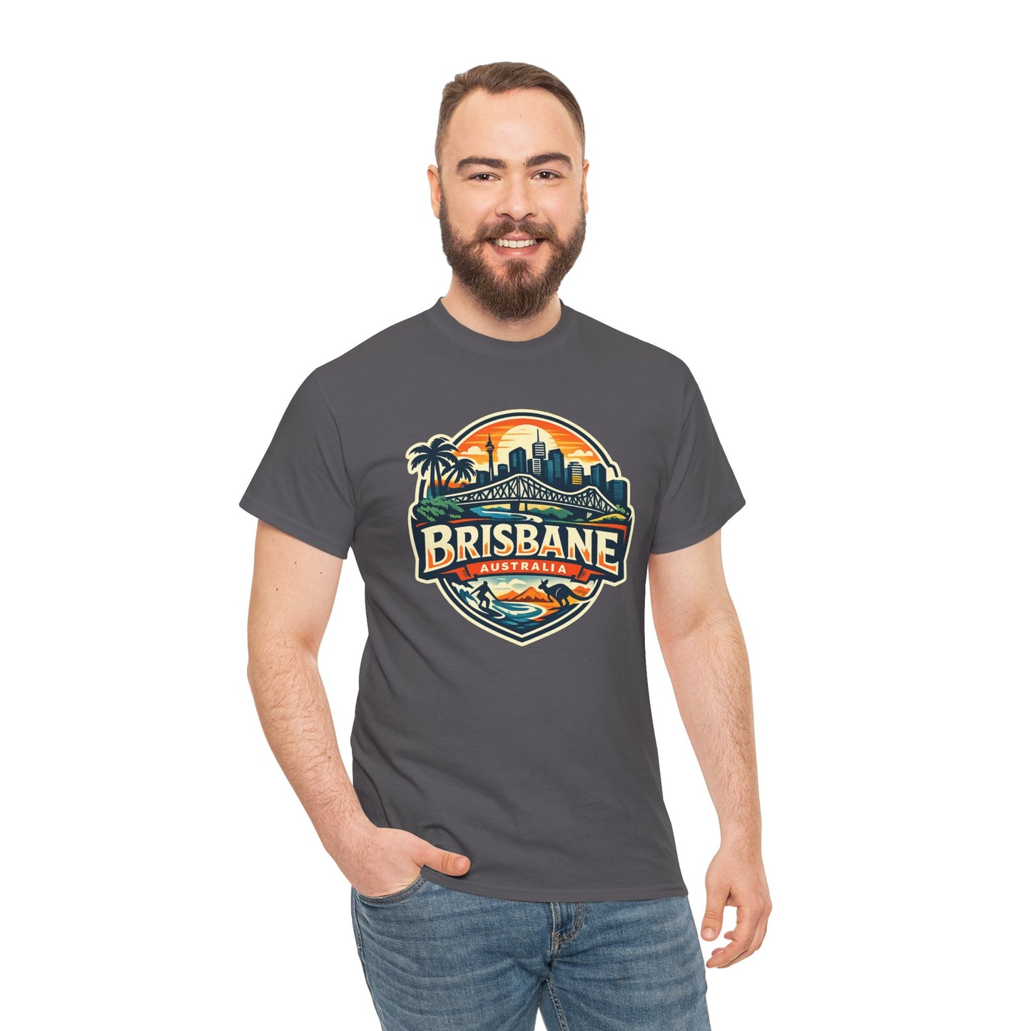Brisbane Australia Vintage Sunset T-Shirt