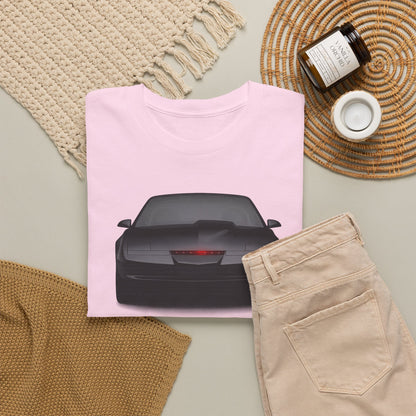 KITT-Inspired Retro Sports Car Tee — Front View Knight Rider Car Graphic Shirt