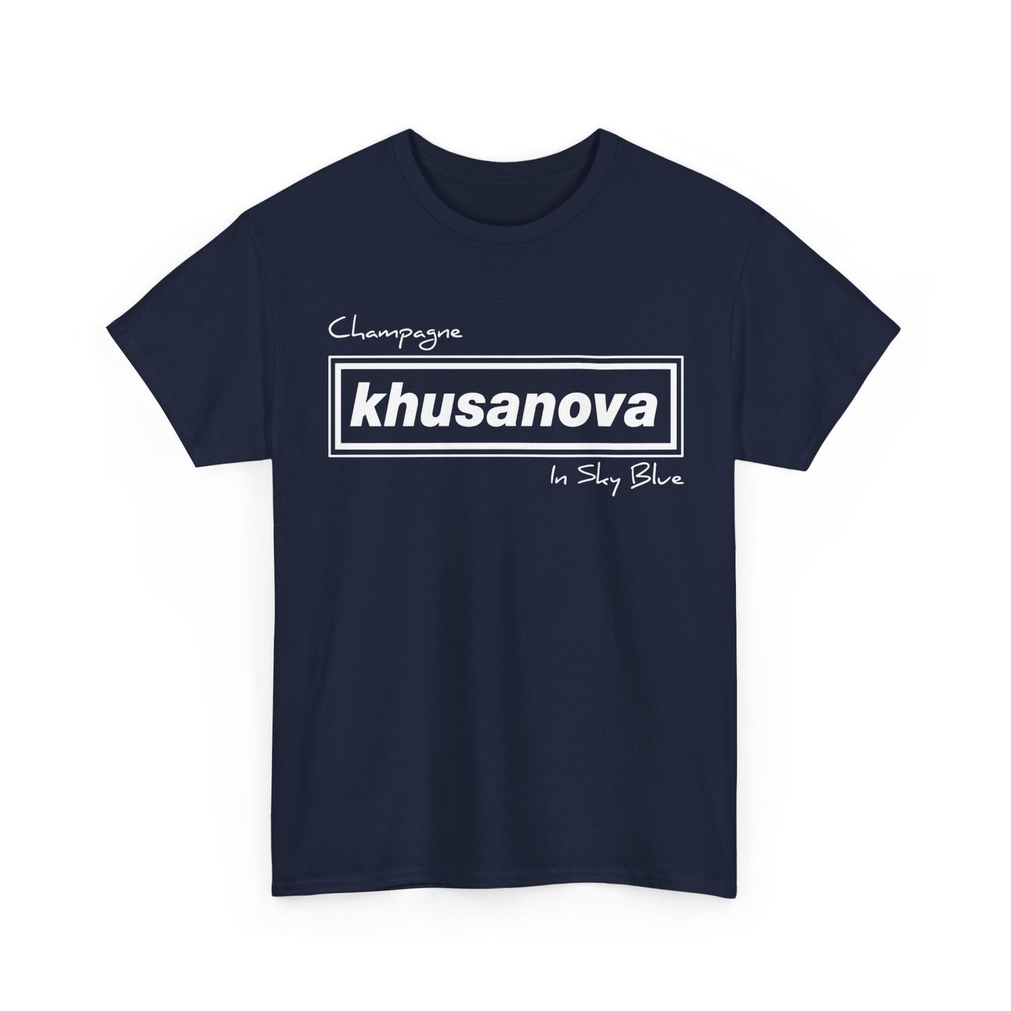 Khusanova Logo T-Shirt — Minimal Black Graphic Tee