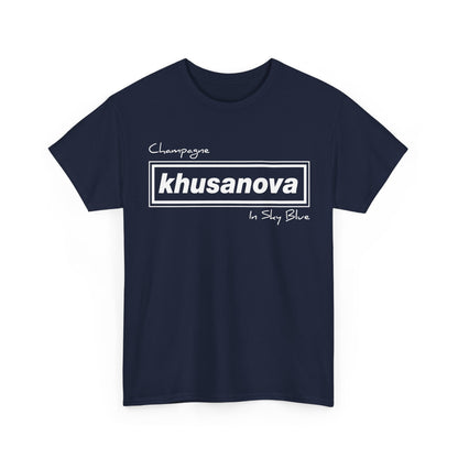 Khusanova Logo T-Shirt — Minimal Black Graphic Tee