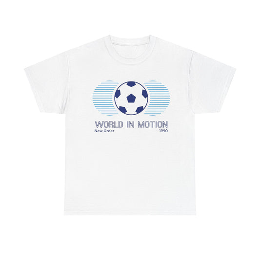 Soccer 'World in Motion' T‑Shirt — Retro Football Graphic Tee