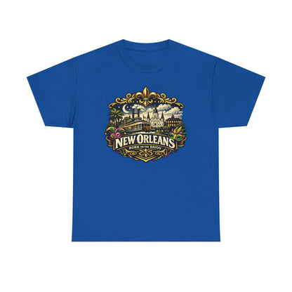 New Orleans Vintage Badge Tee — Crescent City Souvenir T-Shirt
