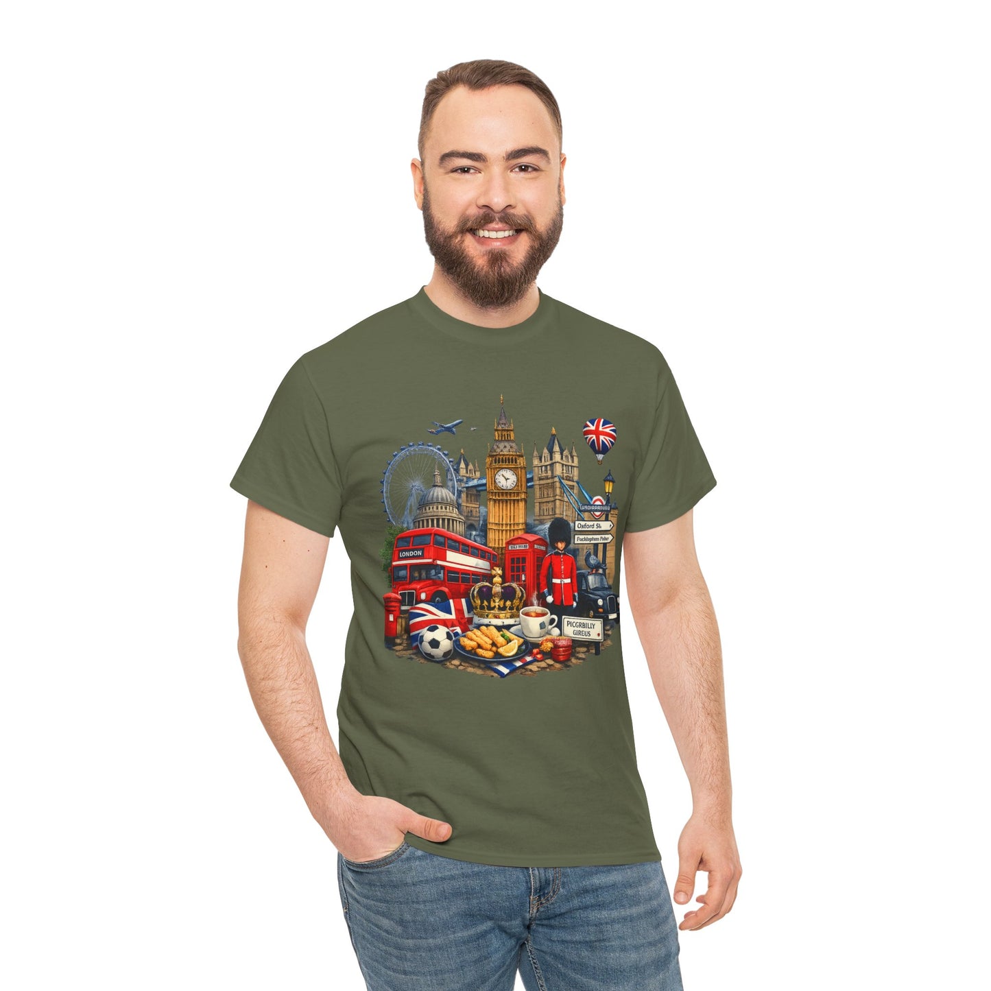 London Landmarks T‑Shirt — British Icons Collage Tee