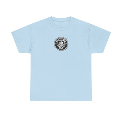 Man City Unofficial T-Shirt — Vintage Crest Logo Tee (Small Chest Emblem)