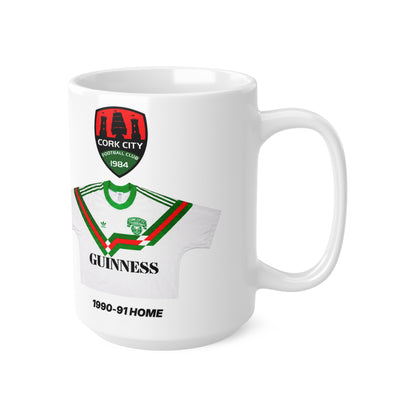 Cork City 1990-91 Home Jersey Mug — Guinness Ceramic Coffee Cup (11oz, 15oz)