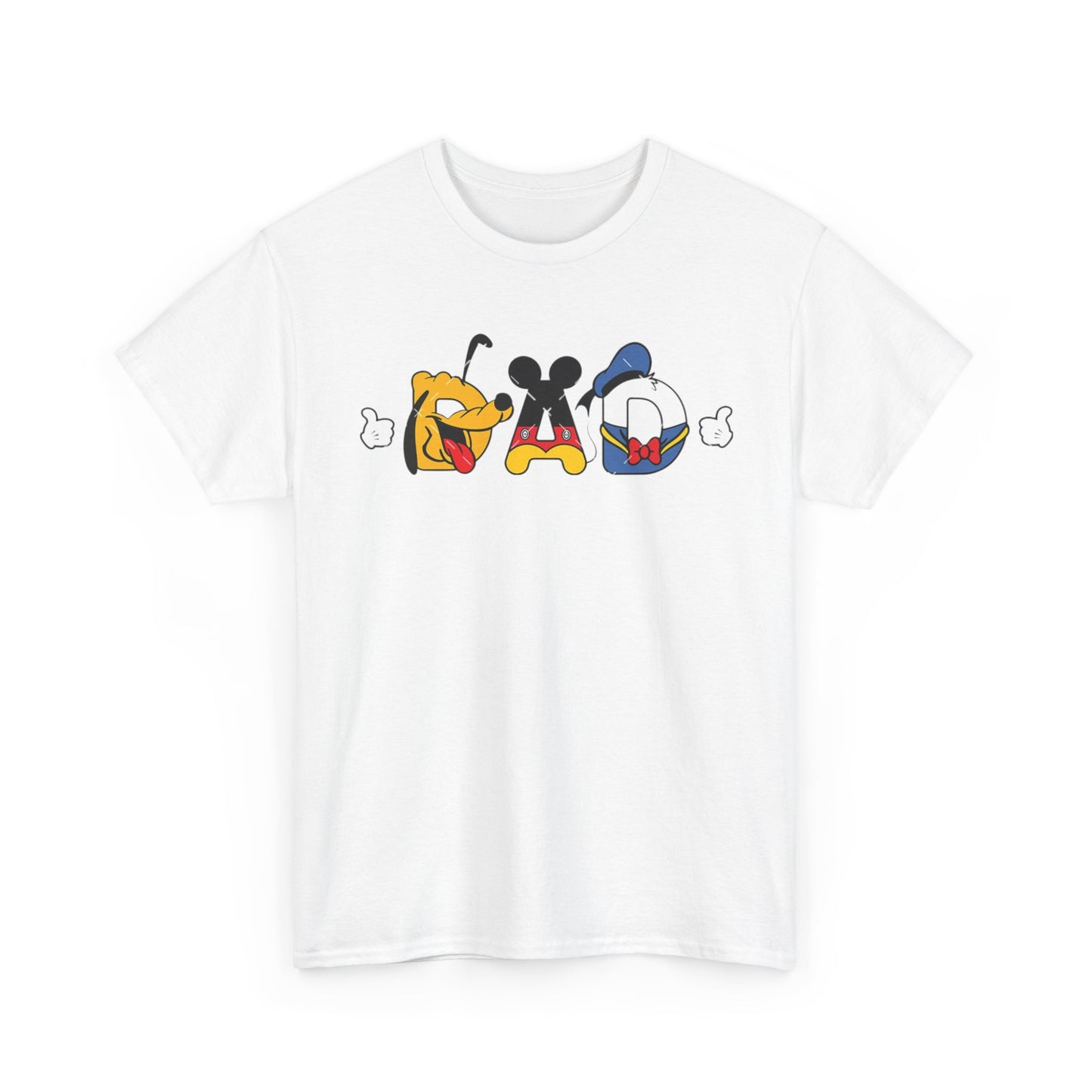 Disney Dad Character Graphic Tee — Playful Colorful Character Icons T-Shirt