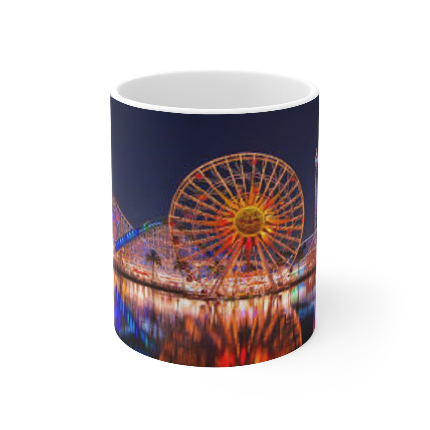 Ferris Wheel Nightscape Mug — Scenic Amusement Park Coffee Cup (11oz & 15oz)