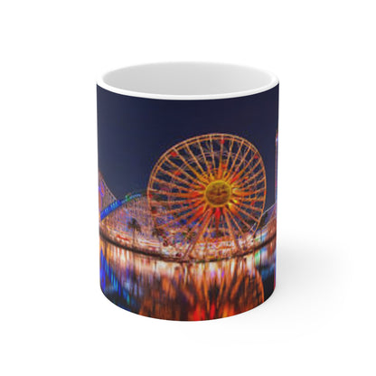 Ferris Wheel Nightscape Mug — Scenic Amusement Park Coffee Cup (11oz & 15oz)
