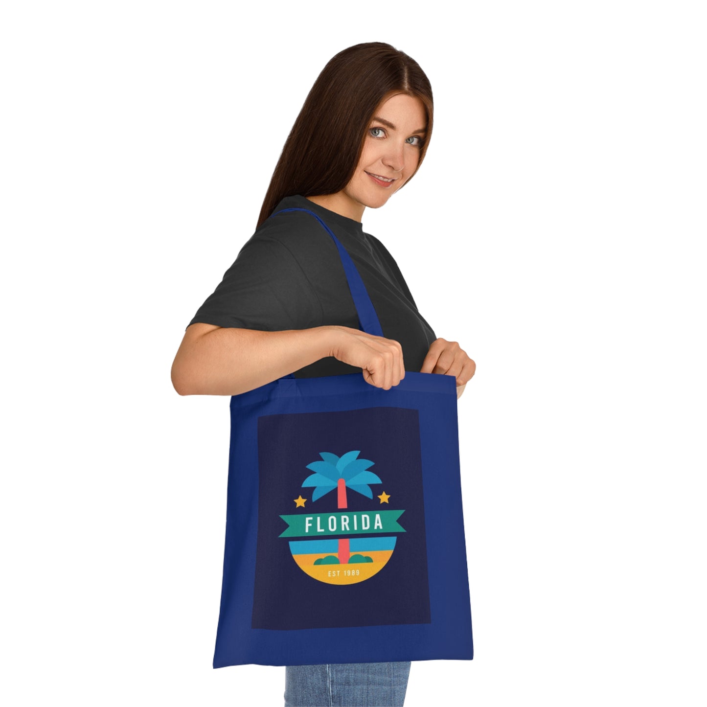 Florida Palm Beach Tote Bag – Retro State Travel Cotton Tote
