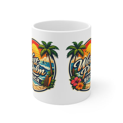 West Palm Beach Ceramic Coffee Cups, 11oz, 15oz