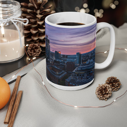 City Skyline Coffee Mug — Manchester Evening Skyline 11oz/15oz