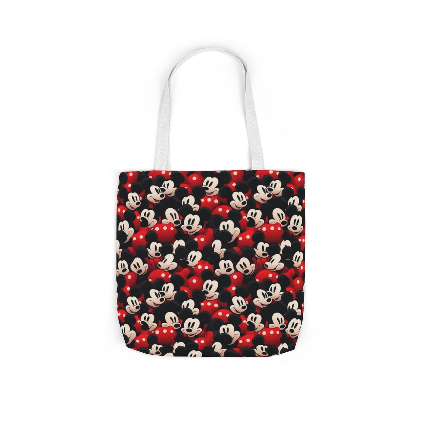 Mickey Mouse Canvas Tote — Retro Cartoon Character Allover Print