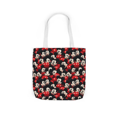 Mickey Mouse Canvas Tote — Retro Cartoon Character Allover Print