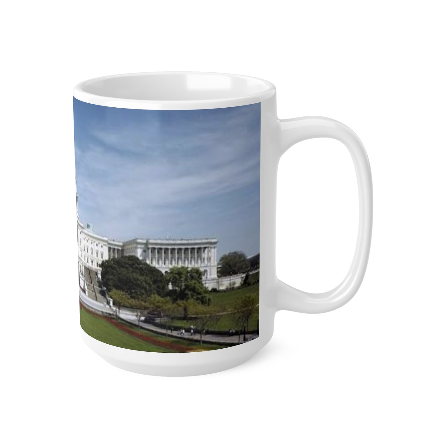 US Capitol Building Ceramic Coffee Mug — Washington D.C. Landmark Photo, 11oz & 15oz