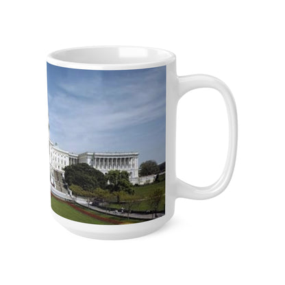 US Capitol Building Ceramic Coffee Mug — Washington D.C. Landmark Photo, 11oz & 15oz