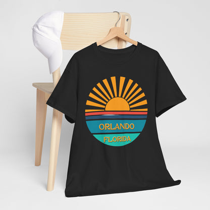 Orlando Florida Sunset T-Shirt – Retro Sunburst Vacation Tee