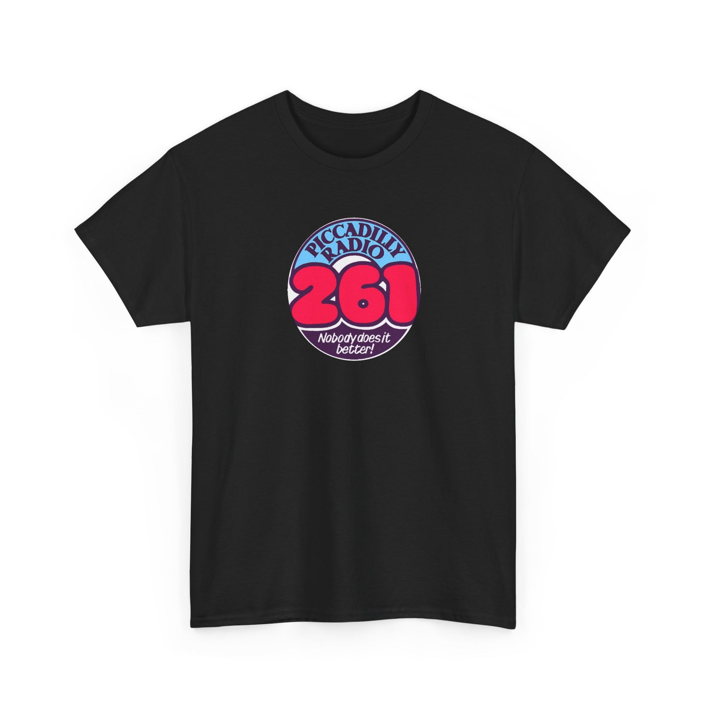Piccadilly Radio '261' Logo T‑Shirt — Vintage Unofficial Radio Station Graphic Tee