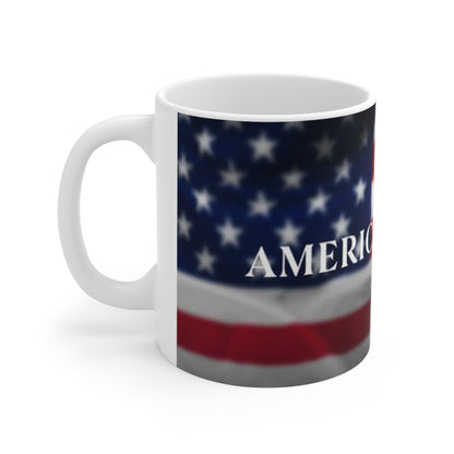 America 2024 Flag Coffee Mug — Patriotic 11oz & 15oz Ceramic Cup