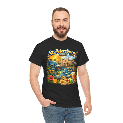 St. Petersburg Florida Retro Beach Scene T-Shirt