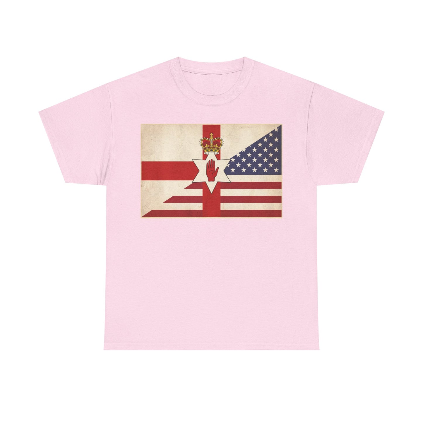 Northern Ireland + American Flag Tee — Vintage Graphic Shirt