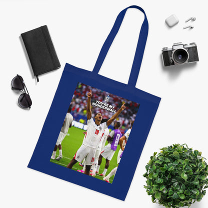 Jude Bellingham England Celebration Cotton Tote — "You're My Wonderwall" Stadium Photo Bag
