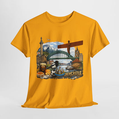 Newcastle Upon Tyne Landmark Tee — Vintage Cityscape T-Shirt