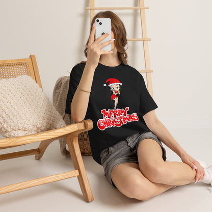 Christmas Betty Boop Tee - 'Merry Christmas' Holiday Graphic Shirt