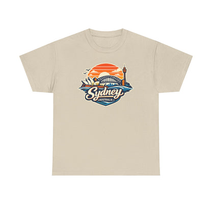 Sydney Australia Sunset Tee — Vintage Coastal Travel T‑Shirt