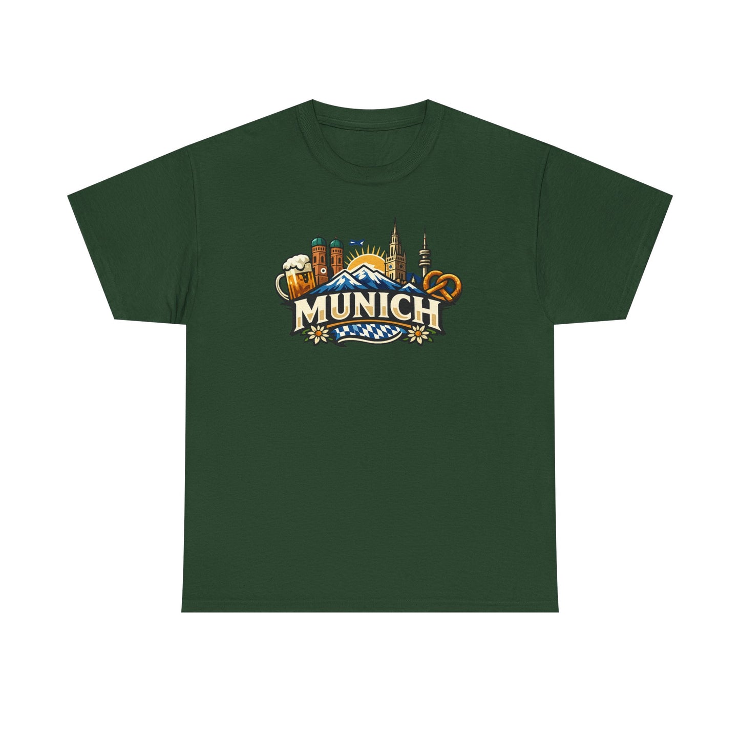 Munich Souvenir T‑Shirt — Oktoberfest Beer & Pretzel Graphic Tee