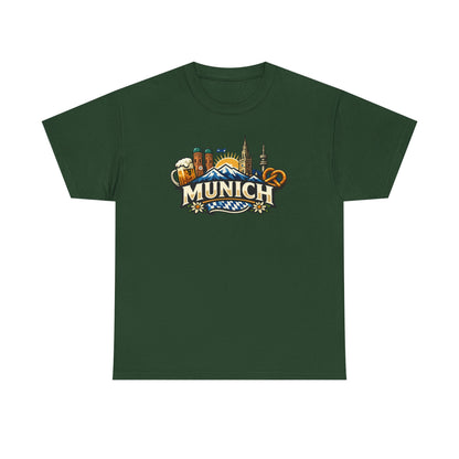 Munich Souvenir T‑Shirt — Oktoberfest Beer & Pretzel Graphic Tee