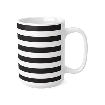 Black & White American Flag Coffee Mug — Ceramic 11oz/15oz