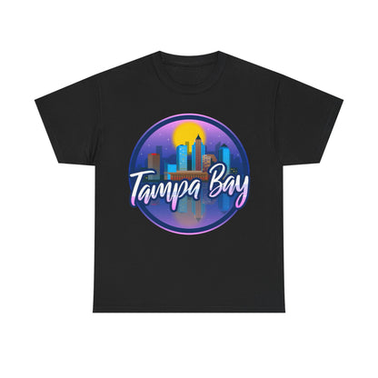 Tampa Bay Skyline T-Shirt — Retro Sunset Cityscape Tee