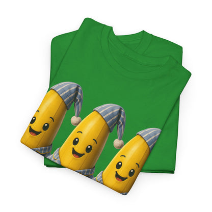 Bananas in Pyjamas – Three Smiling Bananas in Striped Pajamas Graphic T-Shirt