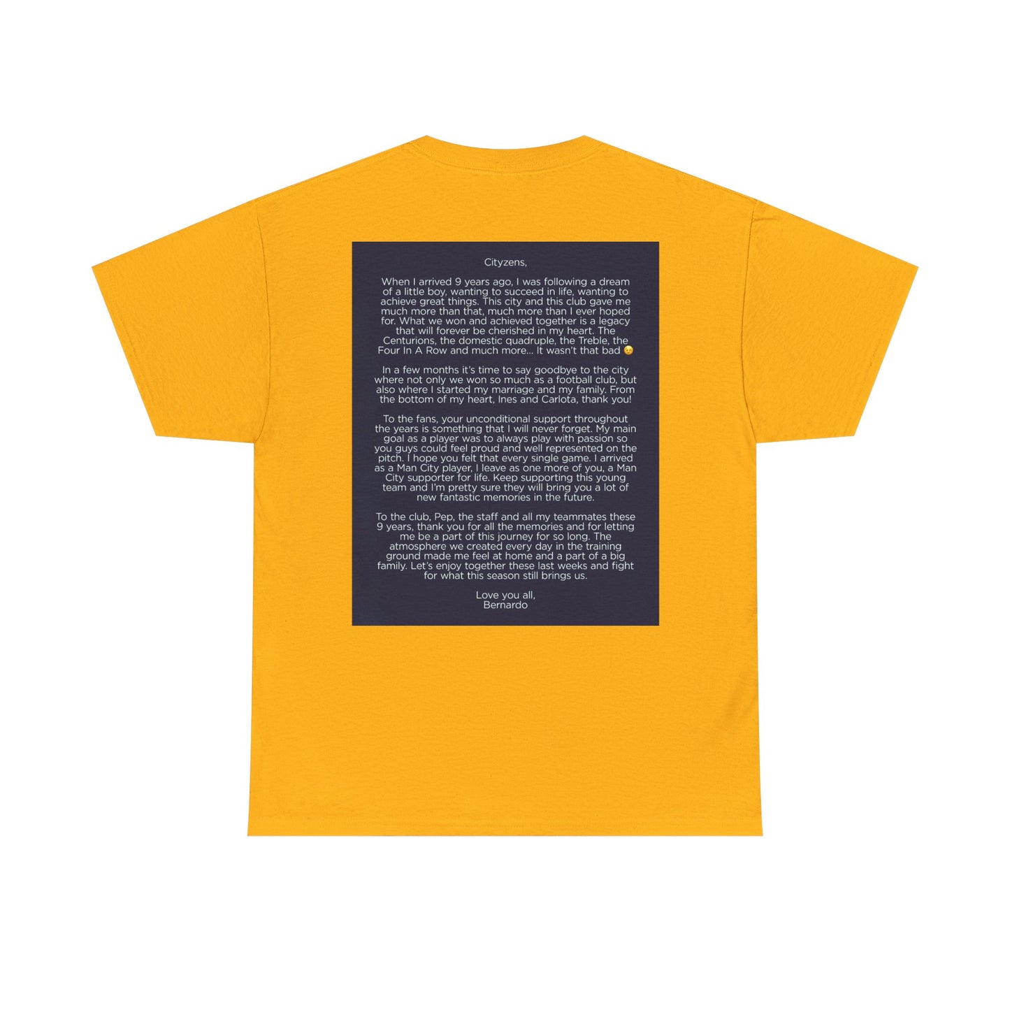 Bernardo Silva Tribute Tee – Inspirational Letter & Celebrating Goal Moment