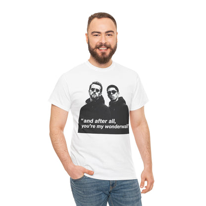 Kane and Bellingham Wonderwall Lyric T-Shirt — ‘and after all, you’re my wonderwall’ Retro Band Tee