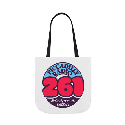 Tote Bag — Retro 'Piccadilly Radio 261' Vintage Logo Canvas Tote