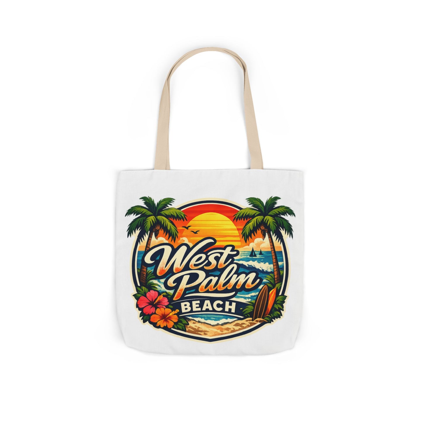 West Palm Beach Vintage Sunset Tote