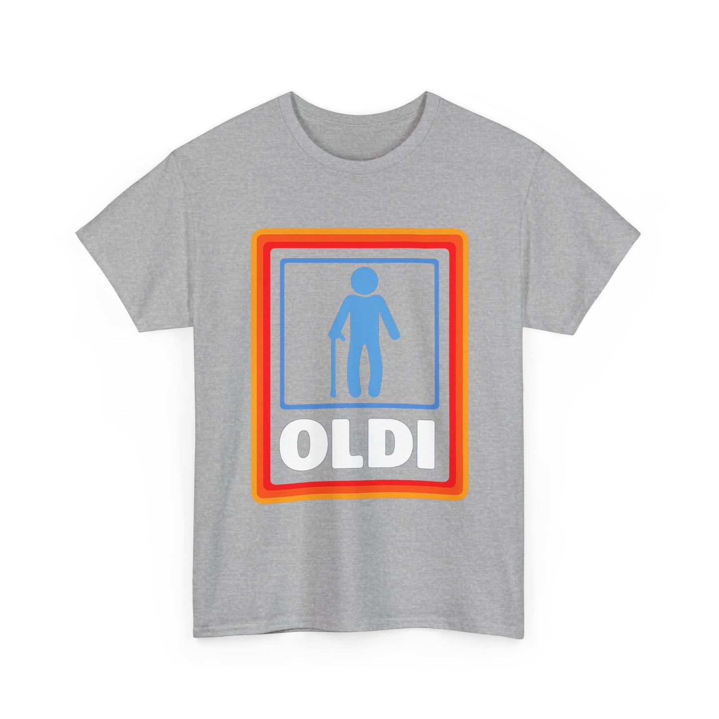 Oldi Retro Logo Tee — Funny Elderly Humour T-Shirt