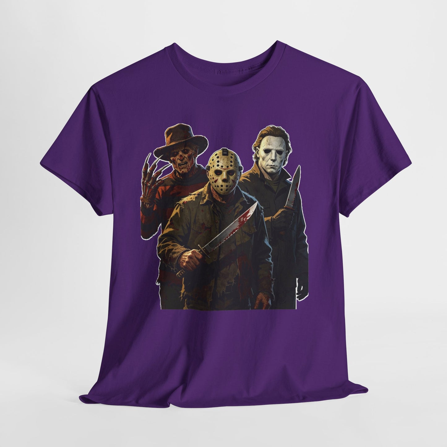 Horror Icons T-Shirt — Freddy, Jason & Michael Trio Graphic Tee