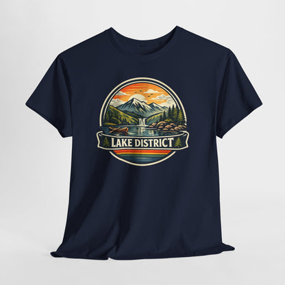 Lake District Graphic Tee — Scenic Mountain & Lake Camping Shirt