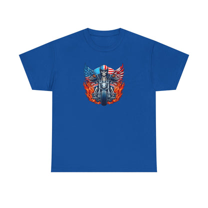 Motorcycle Skull Tee — "Sons of a B***h" Patriotic Biker Shirt