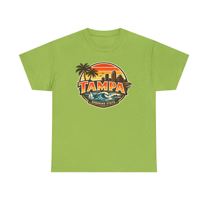 Tampa Retro Sunset T-Shirt – Vintage Palm Beach Skyline Tee