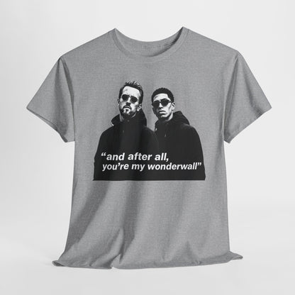 Kane and Bellingham Wonderwall Lyric T-Shirt — ‘and after all, you’re my wonderwall’ Retro Band Tee