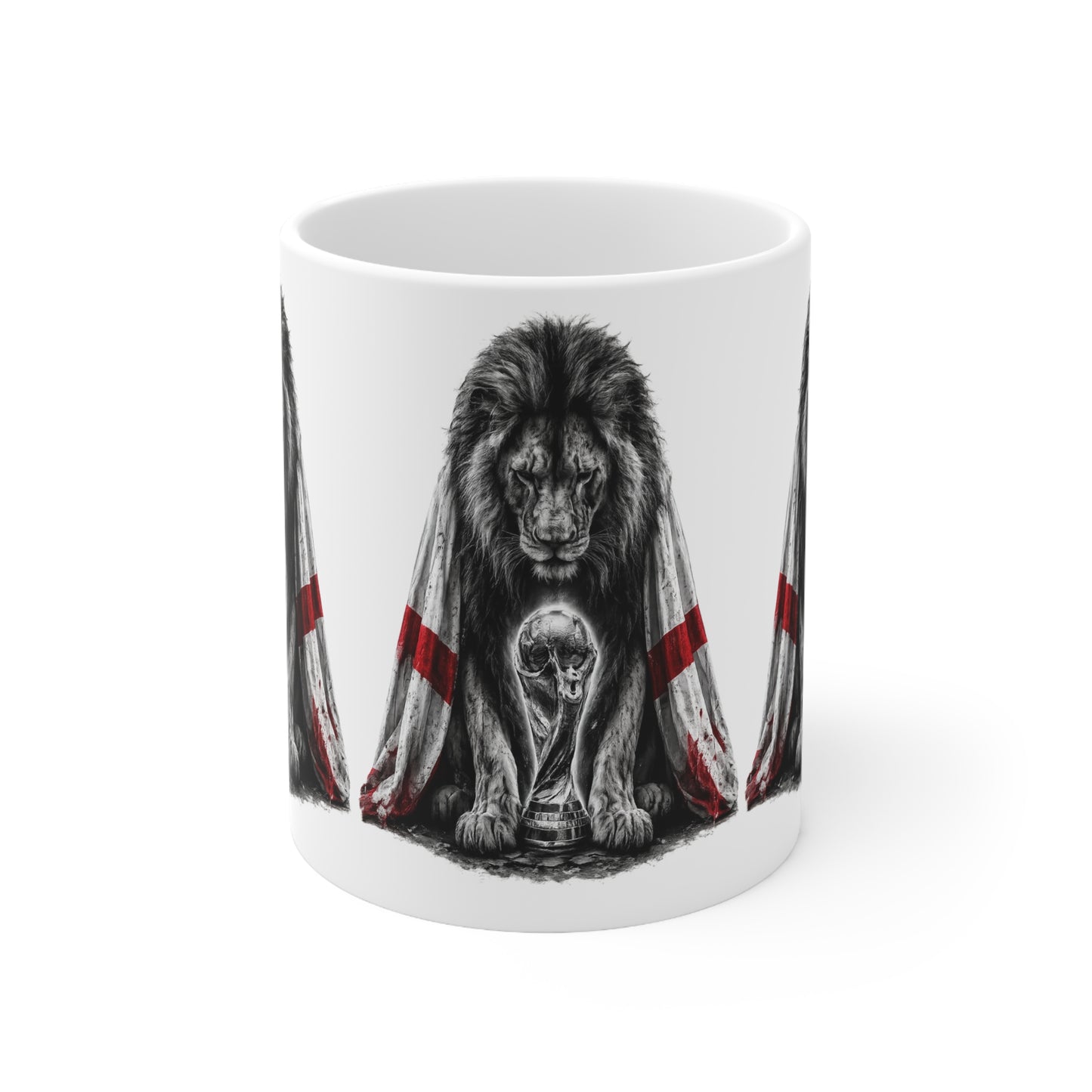 3 Lions England Ceramic Mug — Ceramic Coffee Cup (11oz/15oz)