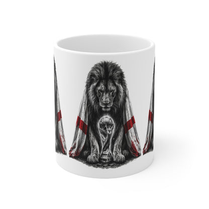3 Lions England Ceramic Mug — Ceramic Coffee Cup (11oz/15oz)