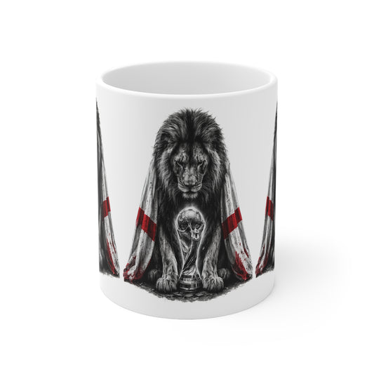 3 Lions England Ceramic Mug — Ceramic Coffee Cup (11oz/15oz)