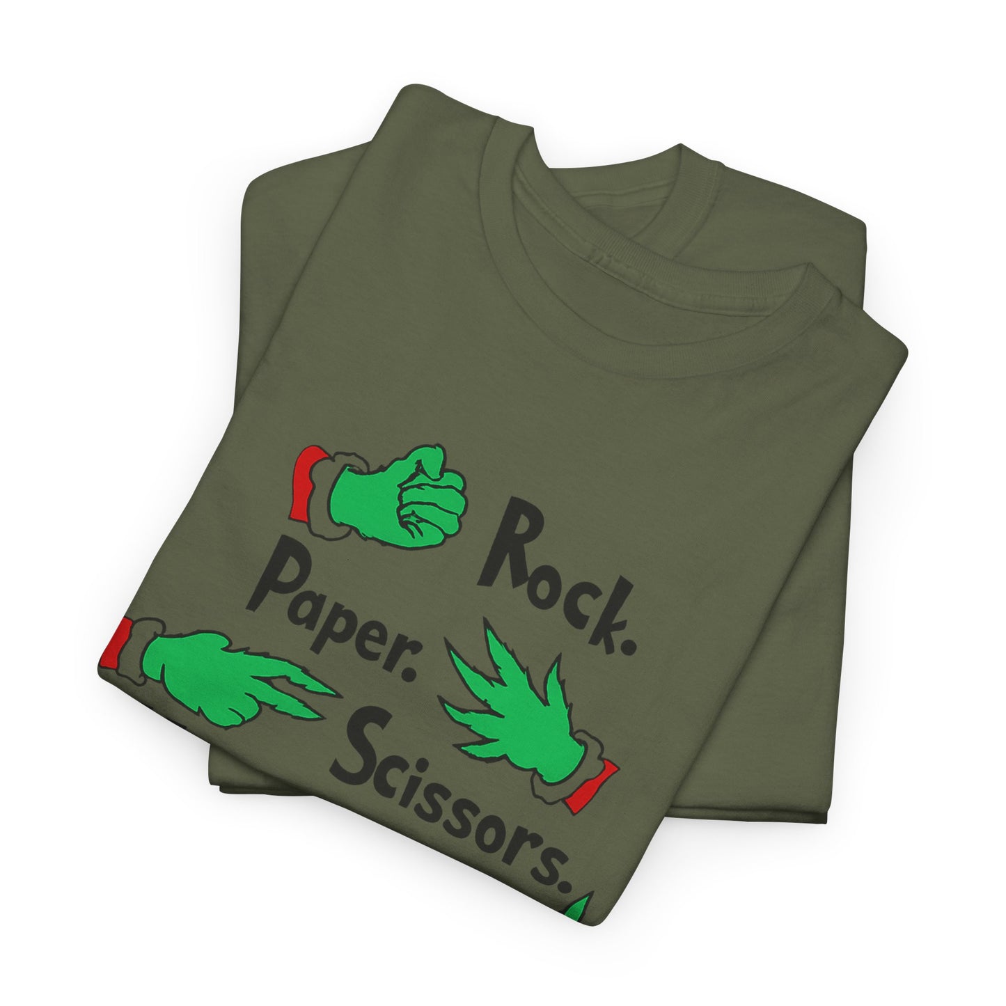 Funny Holiday Tee — "Rock. Paper. Scissors. Throat Punch! I Win" Graphic T-Shirt