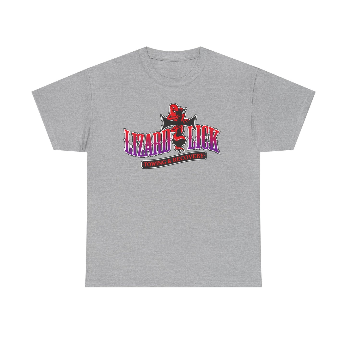 Lizard Lick T-Shirt — Retro Neon Logo Tee with Lizard & Cowboy Graphic